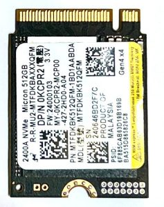 هارد اس اس دی اینترنال برای سرفیس پرو 7پلاس، پرو8،پرو9 میکرون Micron 2400 MTFDKBK512QFM NVMe